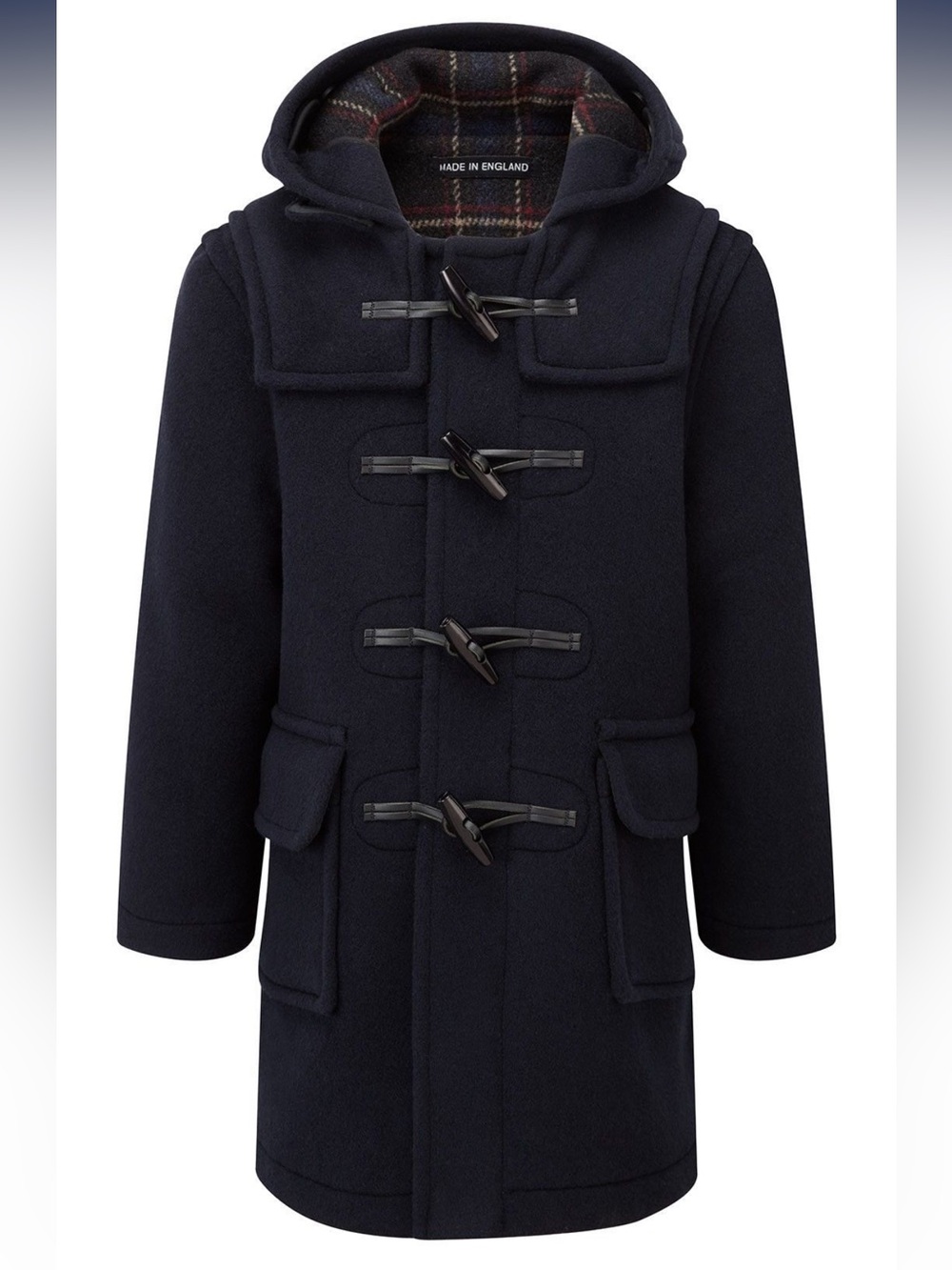 Montgomery England Duffle Coat Classic Hooded Navy NWT size 16